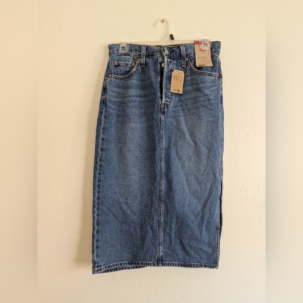 NWT Levi's Women's Side Slit Skirt Size 25